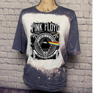 Custom Bleached Dyed Pink Floyd Graphic Tee